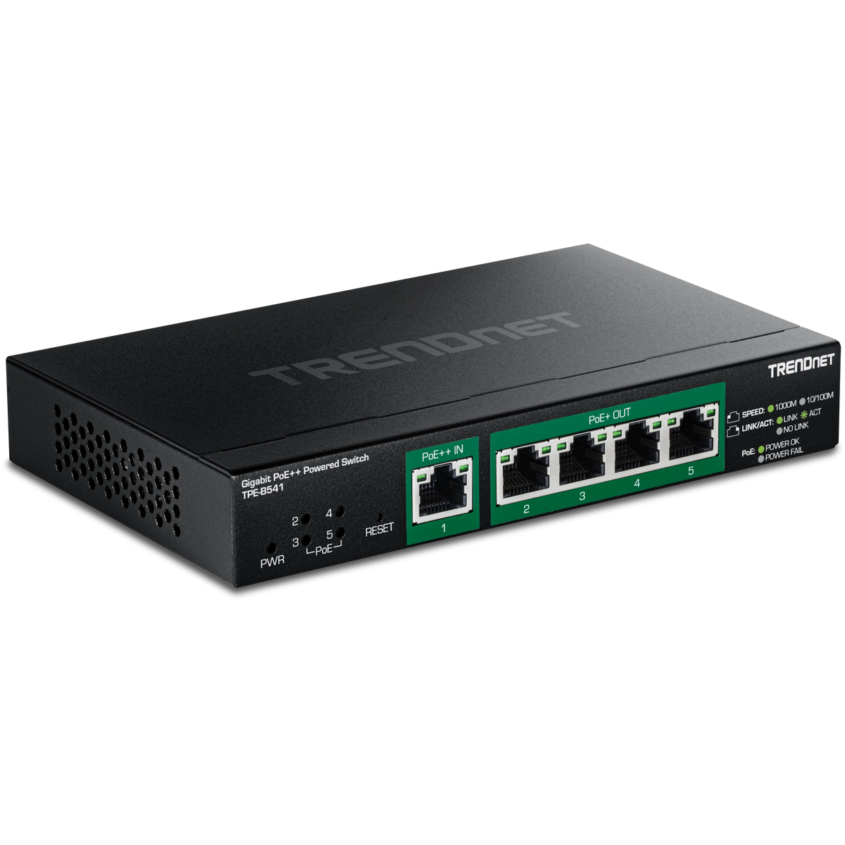 TPE-B541 - TRENDnet 5-Port Gigabit PoE++ Powered Managed Switch