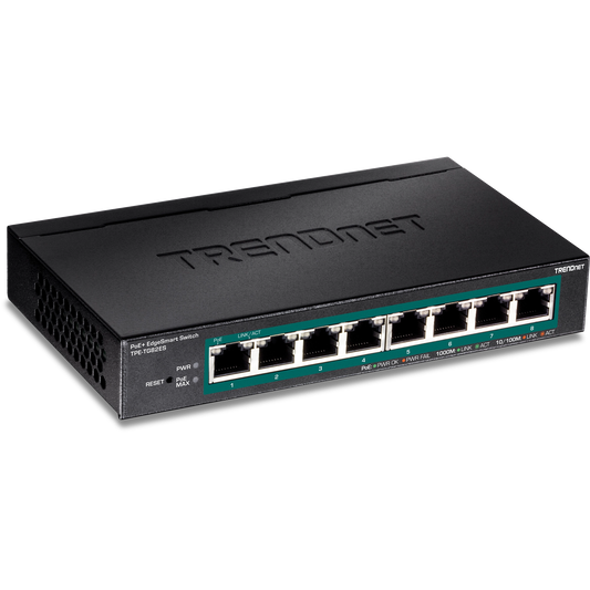 TPE-TG82ES - TRENDnet EdgeSmart 8-Port Gigabit POE Ethernet Switch