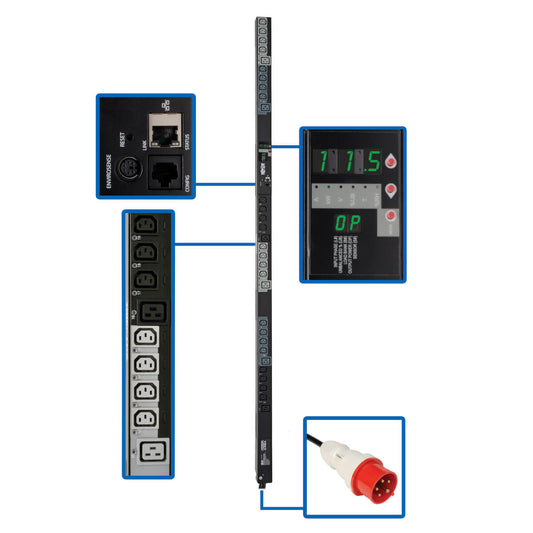 Tripp Lite PDU3XVS6G20 power distribution unit (PDU) 30 AC outlet(s) 0U Black