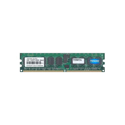 TS128MQR72V4J - Transcend TRANSCEND MEMORY 1GB DDR2 400 MHZ (PC2 3200) ECC REGISTERED 240PIN DIMM, 2RANK,