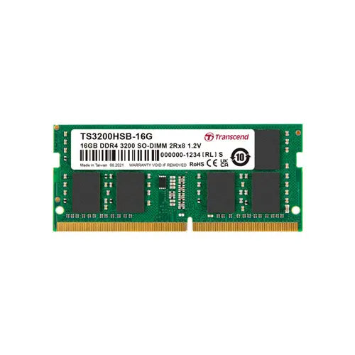 TS3200HSB-16G - Transcend 16GB DDR4 3200 SODI 2RX8 1GX8 CL22 1.2V