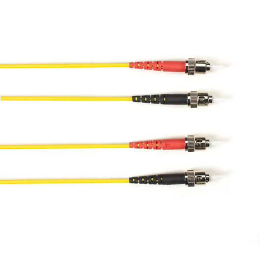 OM2 50/125 MULTIMODE FIBER OPTIC PATCH CABLE - LSZH, ST TO ST, YELLOW, 2-M (6.5-