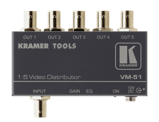 Kramer Electronics THE VM-51 IS A HIGH-PERFORMANCE DISTRIBUTION AMPLIFIER FOR COMPOSITE OR SDI VIDE