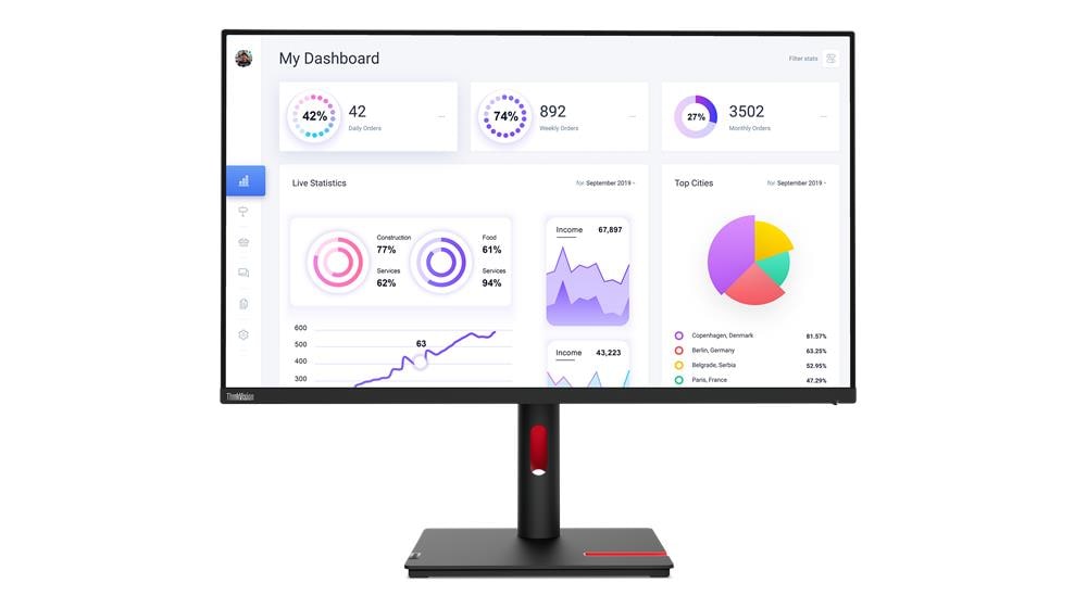 63D2GAT1EU - Lenovo ThinkVision T32p-30 31.5-Inch 4K UHD USB-C Monitor