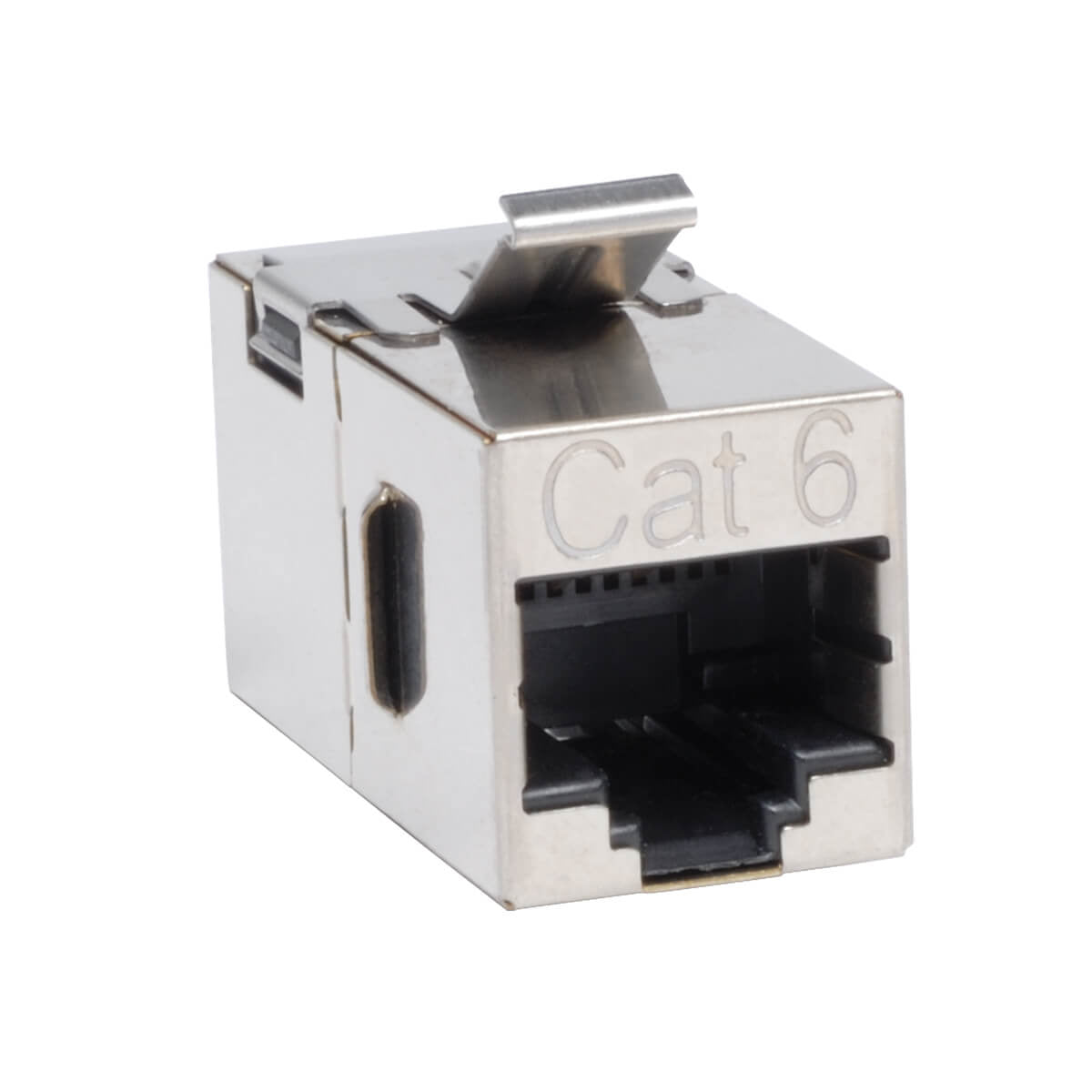 CAT6 STRAIGHT MODULAR IN-LINE SNAP-IN COUPLER RJ45 F/F TAA GSA