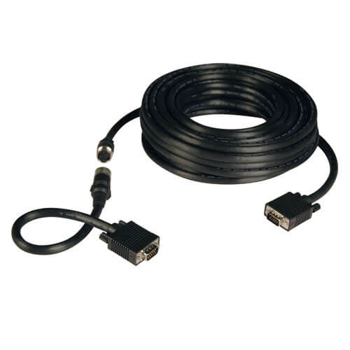 50FT VGA COAX MONITOR CABLE EASY PULL WITH RGB HIGH RESOLUTION HD15 M/M 50FT