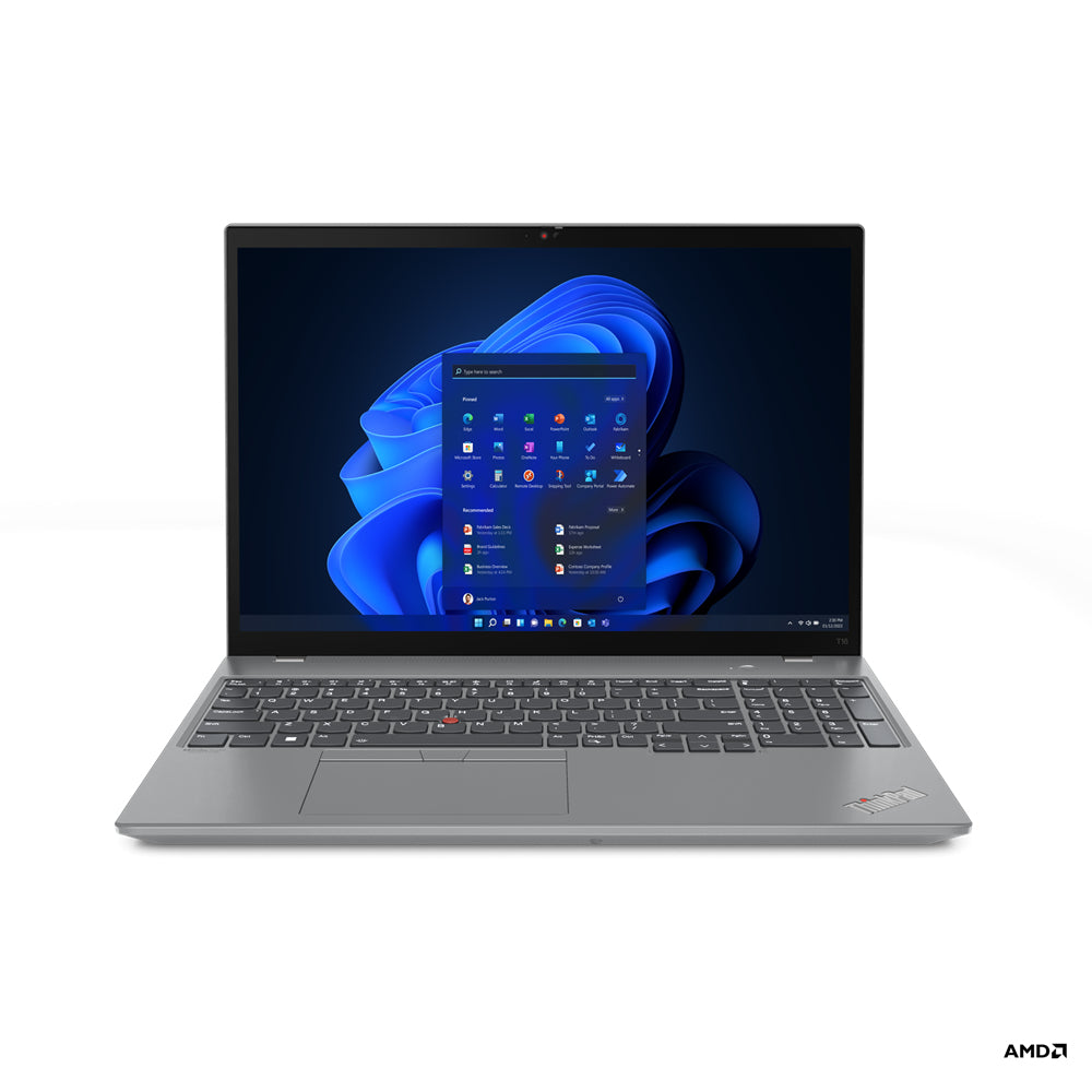 Lenovo ThinkPad T16 6650U Notebook 16" WUXGA AMD Ryzenâ„¢ 5 PRO 16 GB LPDDR5-SDRAM 256 GB SSD Wi-Fi 6E (802.11ax) Windows 11 Pro Gray