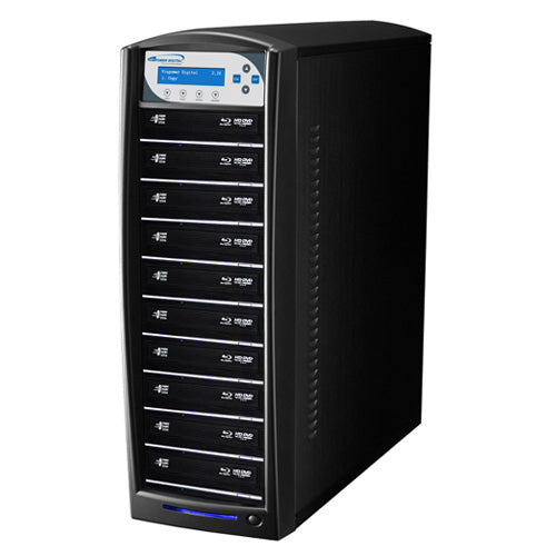 SharkBlu-S10T-DC-BK - Vinpower Digital SHARKBLU DAISY CHAIN HDD TO 10 BLU-RAY DUPLICATOR WITH 2TB HDD-BLACK