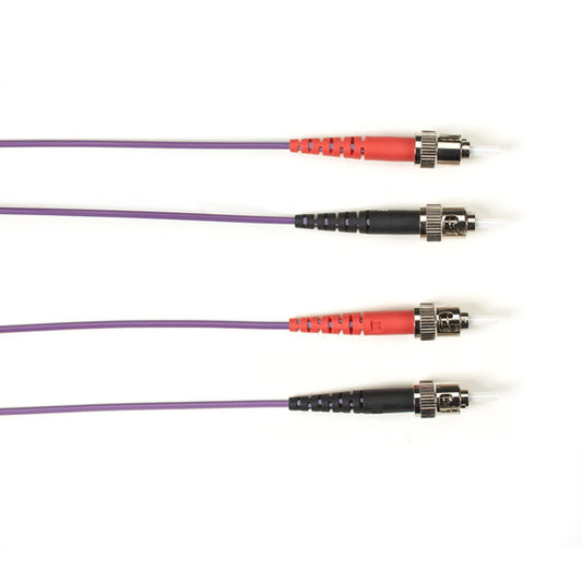 Black Box FOCMP62-001M-STST-VT fiber optic cable 39.4" (1 m) 2x ST OFNP OM1 Purple