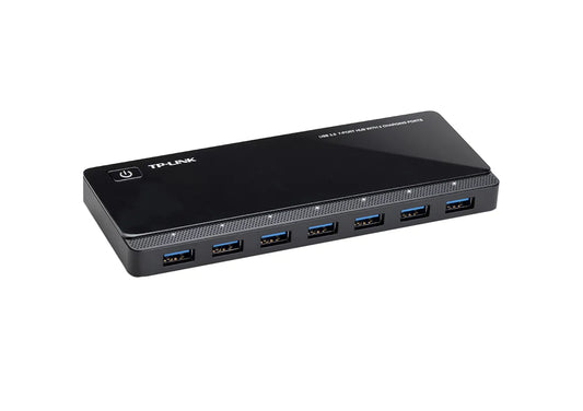 UH720 - TP-Link 7 PORTS USB 3.0 HUB WITH 2 POWER CHARGE PORTS (2.4A MAX), DESKTOP, A 12V/4A POWE