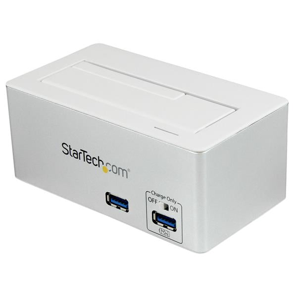 StarTech.com SDOCKU33HW storage drive docking station Silver, White