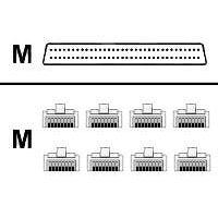 Cisco Cable 8 Lead Octal 68 pin - 8 RJ45 networking cable Black 48" (1.22 m)