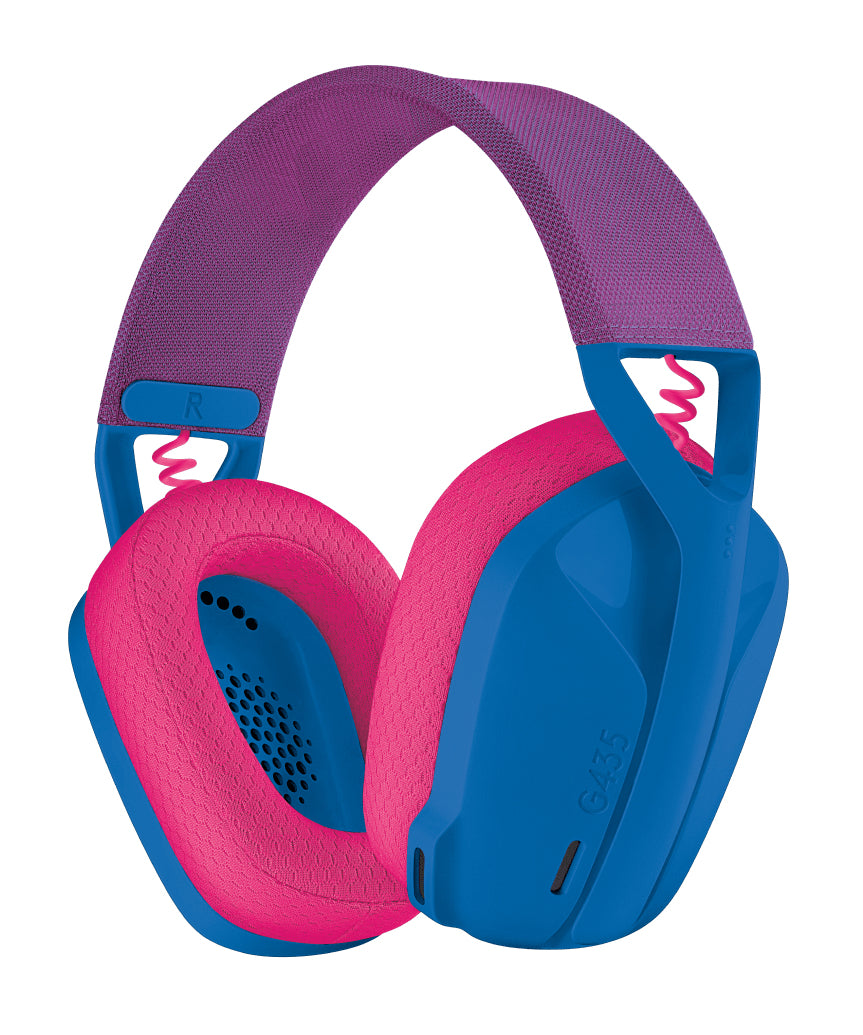 Logitech G G435 Headset Wireless Head-band Gaming Bluetooth Blue, Pink