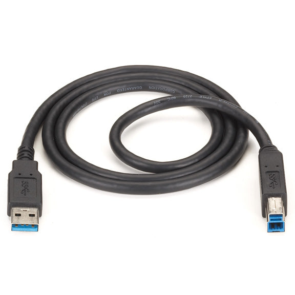 USB30-0006-MM - Black Box USB 3.0 CABLE - TYPE A MALE TO TYPE B MALE, BLACK, 6-FT. (1.8-M)