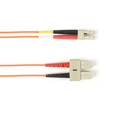 OM1 62.5/125 MULTIMODE FIBER OPTIC PATCH CABLE - OFNR PVC, SC TO LC, ORANGE, 5-M