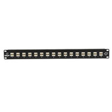 RACKMOUNT FIBER PANEL WITH CONNECTORS (UNASSEMBLED) - 1U, (16) LC DUPLEX, GSA, T
