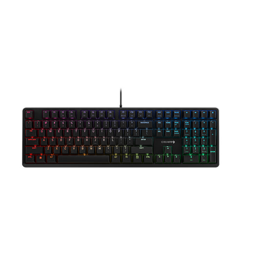 G80-3838LWBUS-2 - CHERRY MX SILENT RED SWITCHES, RGB, 104+4 KEY US ENGLISH LAYOUT, LASERED KEYCAPS