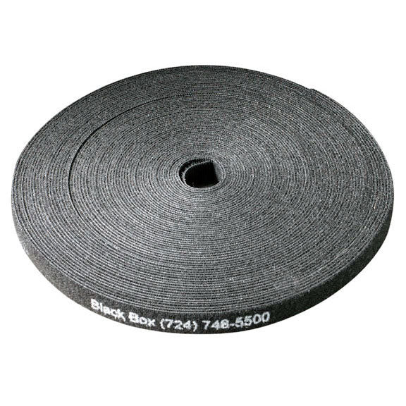 HOOK AND LOOP CABLE WRAP - 5/8" X 75', BLACK, 75-FT. (22.8-M) ROLL, GSA, TAA