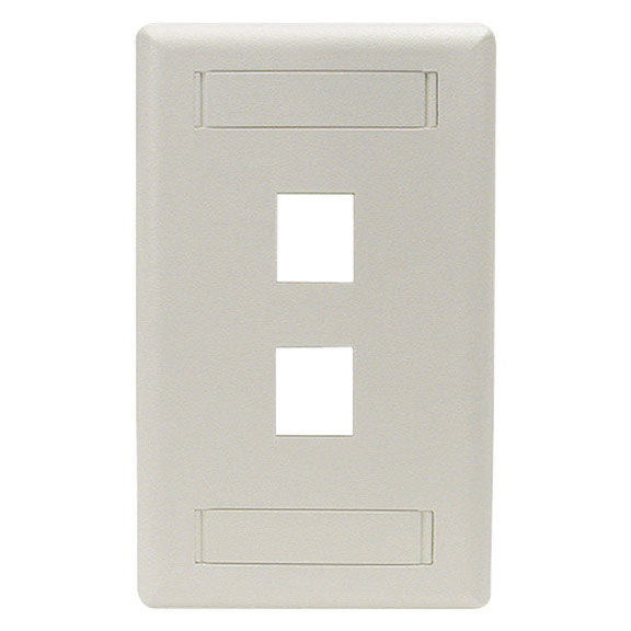 WPT462-10PAK - Black Box KEYSTONE WALLPLATE - SINGLE-GANG, 2-PORT, OFF WHITE, 10-PACK, GSA, TAA