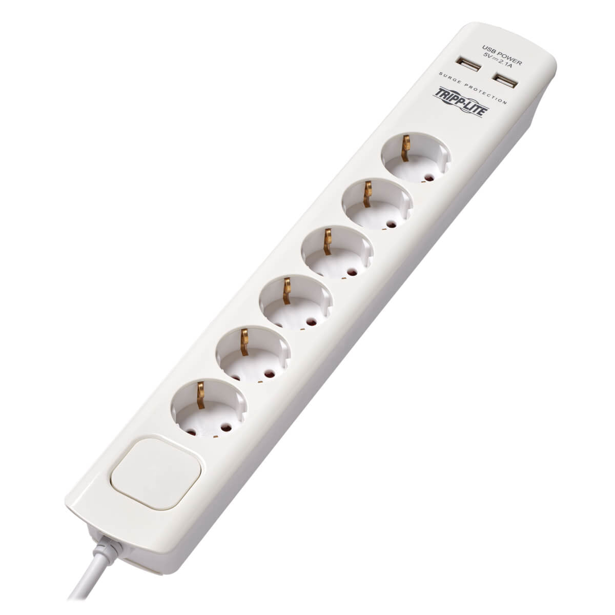 Tripp Lite TLP6G18USB surge protector White 6 AC outlet(s) 220 - 250 V 72" (1.83 m)