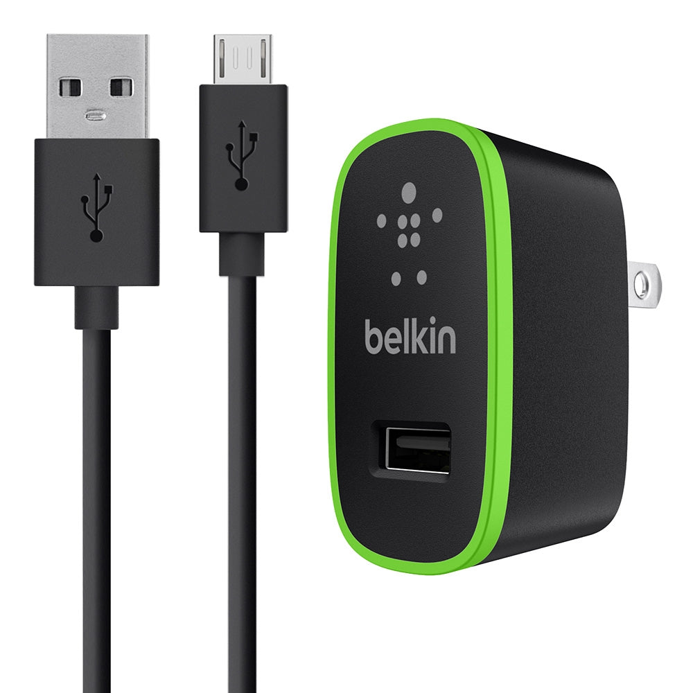 F8M886TT04-BLK - Belkin MICRO AC CHGR 2.4A UNIVERSAL W/4 MICROUSB CBL BLK