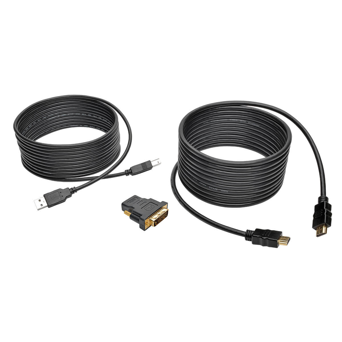 HDMI/DVI/USB KVM CABLE KIT, 15 FT. SIDE A - CONNECTOR 1 HDMI (FEMALE); HDMI (MAL