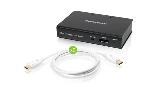 GDPSP2KIT - iogear CONNECT TWO DISPLAYS FROM A SINGLE DISPLAYPORT 1.2-ENABLED COMPUTER W/THE IOGEAR
