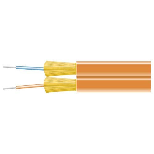 OM1 62.5/125 MULTIMODE BULK FIBER OPTIC ZIPCORD CABLE-INDOOR, OFNR PVC, 2-STRAND