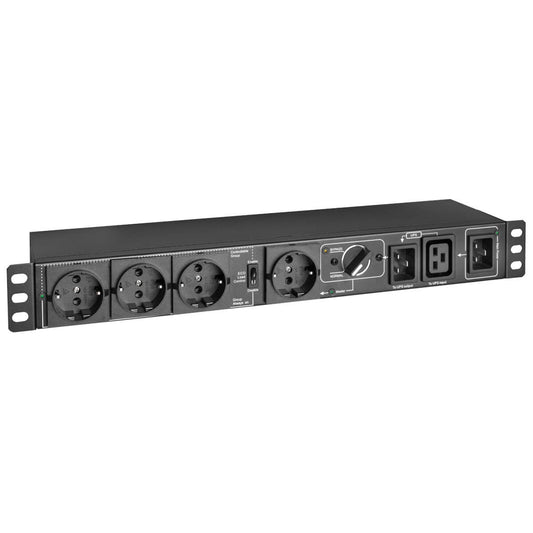 220-240V 16A SINGLE-PHASE HOT-SWAP PDU WITH MANUAL BYPASS - 4 SCHUKO OUTLETS, C2