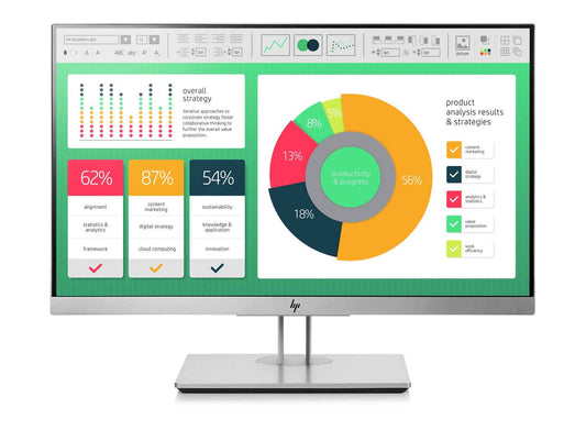 HP EliteDisplay E223 21.5" 1920 x 1080 pixels Full HD LED Black, Silver