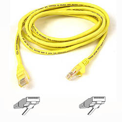 A3L980-40-YLW-S - Belkin 40FT CAT6 SNAGLESS PATCH CABLE, UTP, YELLOW PVC JACKET, 23AWG, 50 MICRON, GOLD P