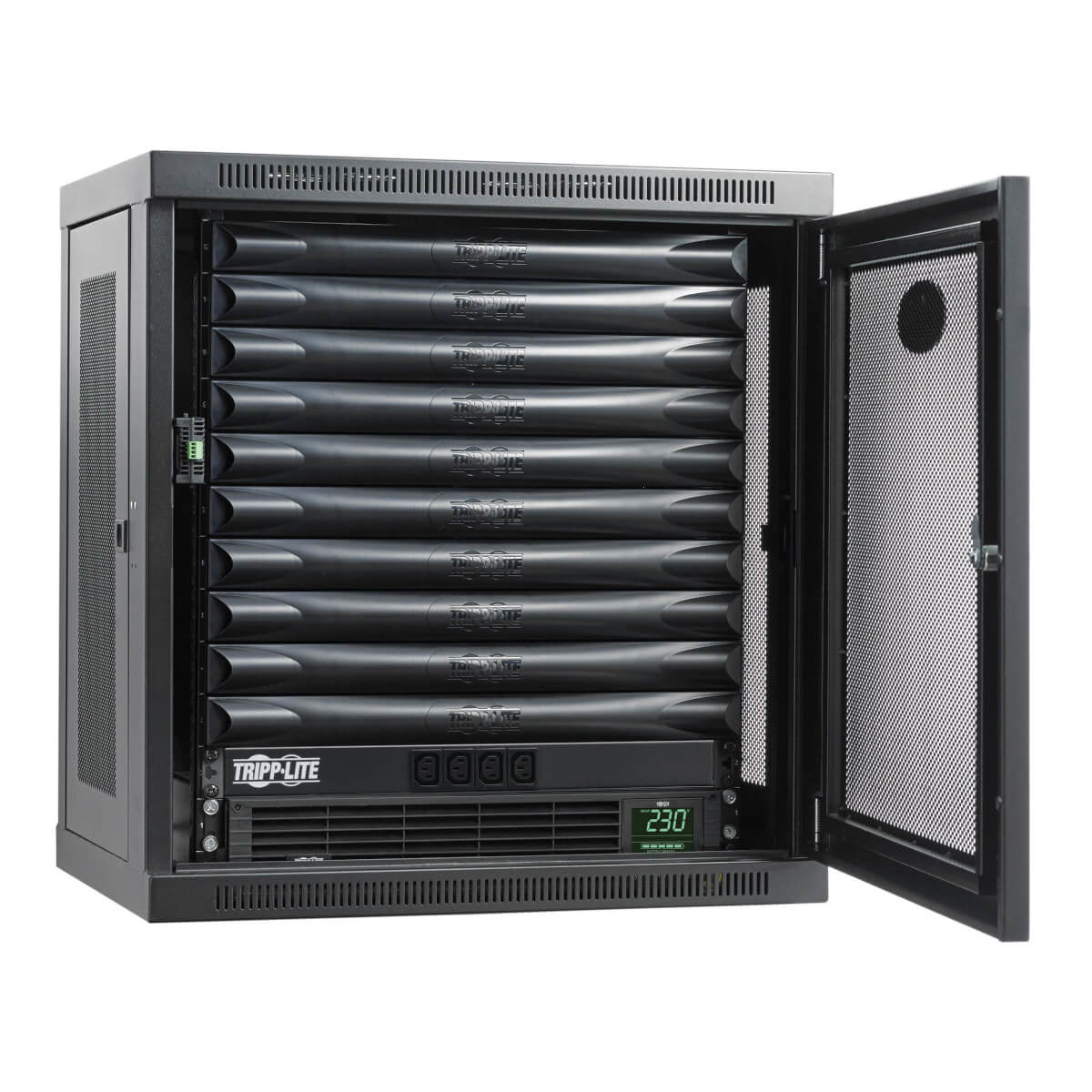 EDGEREADY MICRO DATA CENTER-9U, WALL-MOUNT, 1.5 KVA UPS, NETWORK MANAGEMENT AND