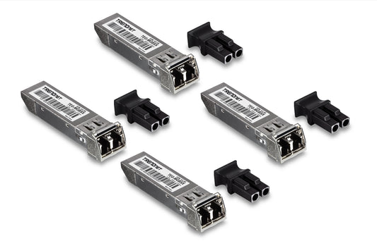 4-PACK SFP MULTI-MODE LC MODULE, MODEL TEG-MGBSX/4, INCLUDES FOUR FIBER GIGABIT