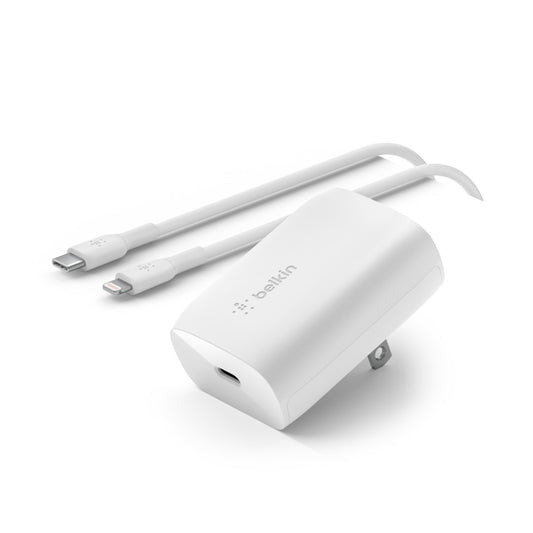 PD 30W PPS USB-C WALL CHARGER, W/1M PVC C-LTG, WHT