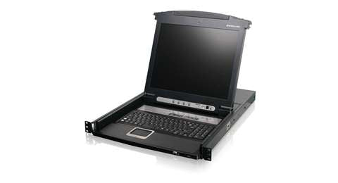 GCL1808 - iogear 8 PORT 17 LCD COMBO KVM SWITCH.COMPUTER SELECTION VIA FRONT PANEL LED, OSD, AND