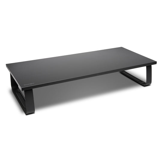 THE KENSINGTON EXTRA WIDE MONITOR STAND COMBINES A DURABLE AND STYLISH DESIGN WI