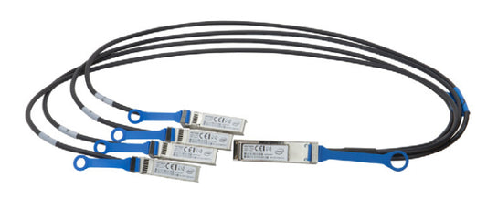 Intel X4DACBL5 fiber optic cable 196.9" (5 m) QSFP+ 4x SFP+ DAC Black, Blue