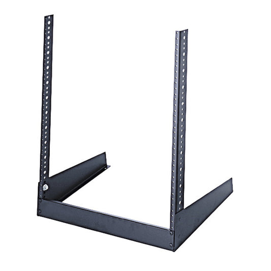 2-POST RACK - 12U, 19.8" X 11.6"D, 10-32 , TAPPED RAILS HOLES, 360LB. CAPACITY,