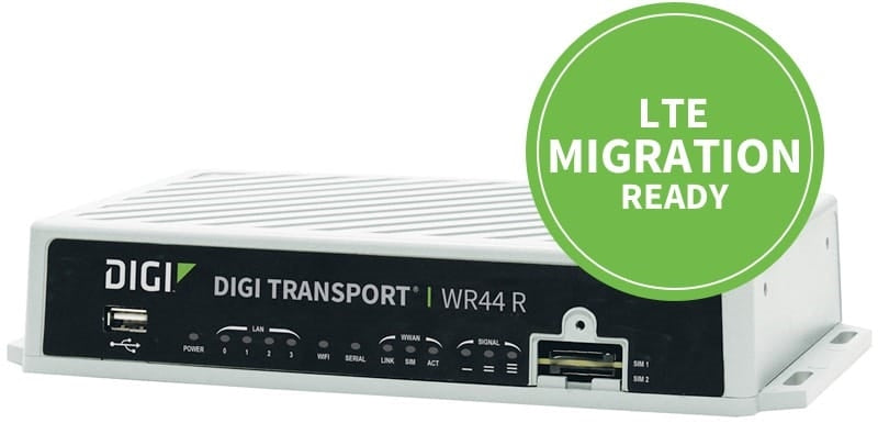 WR44-M8G4-AE1-MD - Digi TRANSPORT WR44RR LTE A NORTH AMERICA MULTI-CARRIER, GPS, 4-PIN ETHERNET, WIFI (B