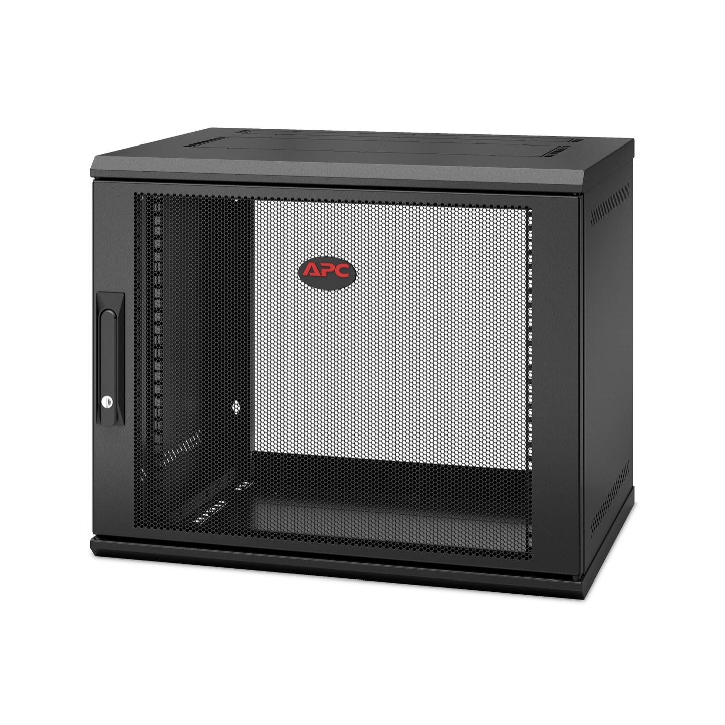 APC NetShelter WX 9U Single Hinged Wall-mount Enclosure 400mm Deep. Wall mounted rack Black