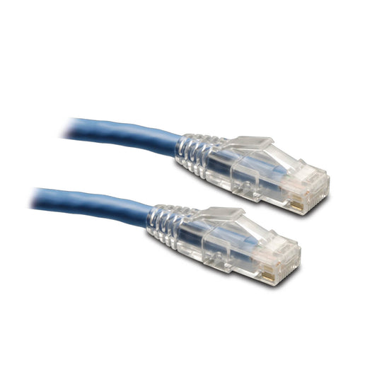 100FT CAT6 GIGABIT SOLID CONDUCTOR SNAGLESS PATCH CABLE RJ45 M/M BLUE