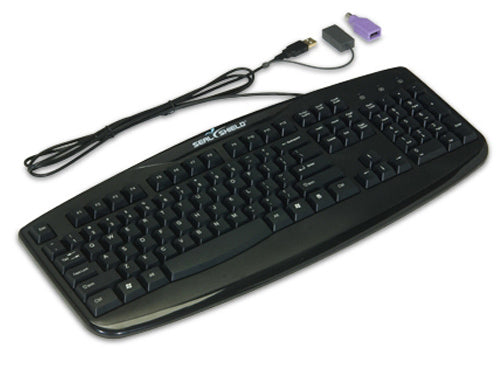 STK503 - Seal Shield WASHABLE MEDICAL GRADE KEYBOARD - DISHWASHER SAFE (BLACK)(USB)