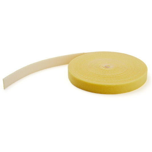 100FT BULK ROLL OF YELLOW HOOK AND LOOP TAPE 3/4IN (19MM) WIDE - CUT TO NEEDED L