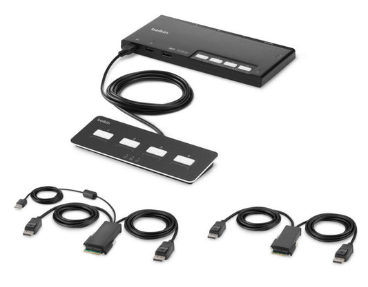 Belkin F1DN204MOD-PP-4 KVM switch Black