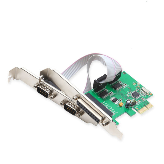 SI-PEX50054 - SYBA PCIE 2X SERIAL DB9 PORT, 1X PARALLEL PO