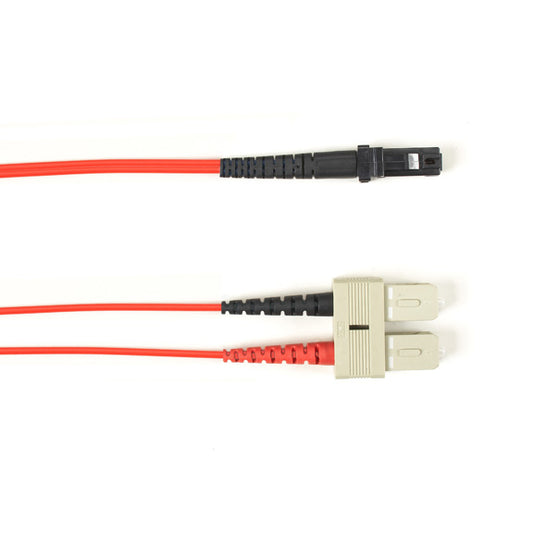 OM1 62.5/125 MULTIMODE FIBER OPTIC PATCH CABLE - OFNP PLENUM, SC TO MTRJ, RED, 2
