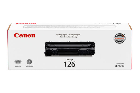 3483B001 - Canon CARTRIDGE 126 BLACK TONER - FOR CANON IMAGECLASS LBP6200D - CRG126 - EST. YIELD