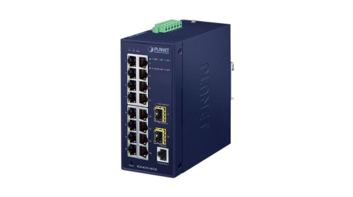 IGS-4215-16T2S - Planet 16-Port Gigabit 2-Port SFP Industrial Layer 2+ Managed Switch