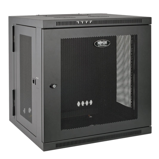 10U WALL MOUNT RACK ENCLOSURE SERVER CABINET HINGED W/ DOOR & SIDES