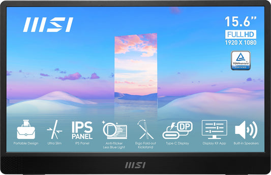 MSI Pro MP161 computer monitor 15.6" 1920 x 1080 pixels Full HD LED Black